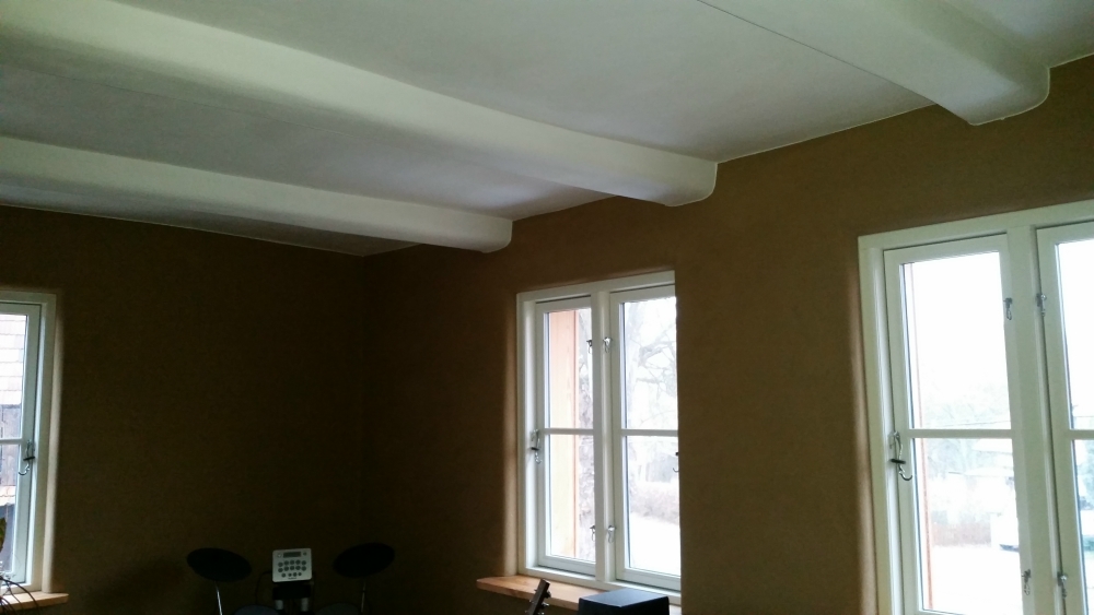 gekalkte Decke, Lehmputz Wand Conluto